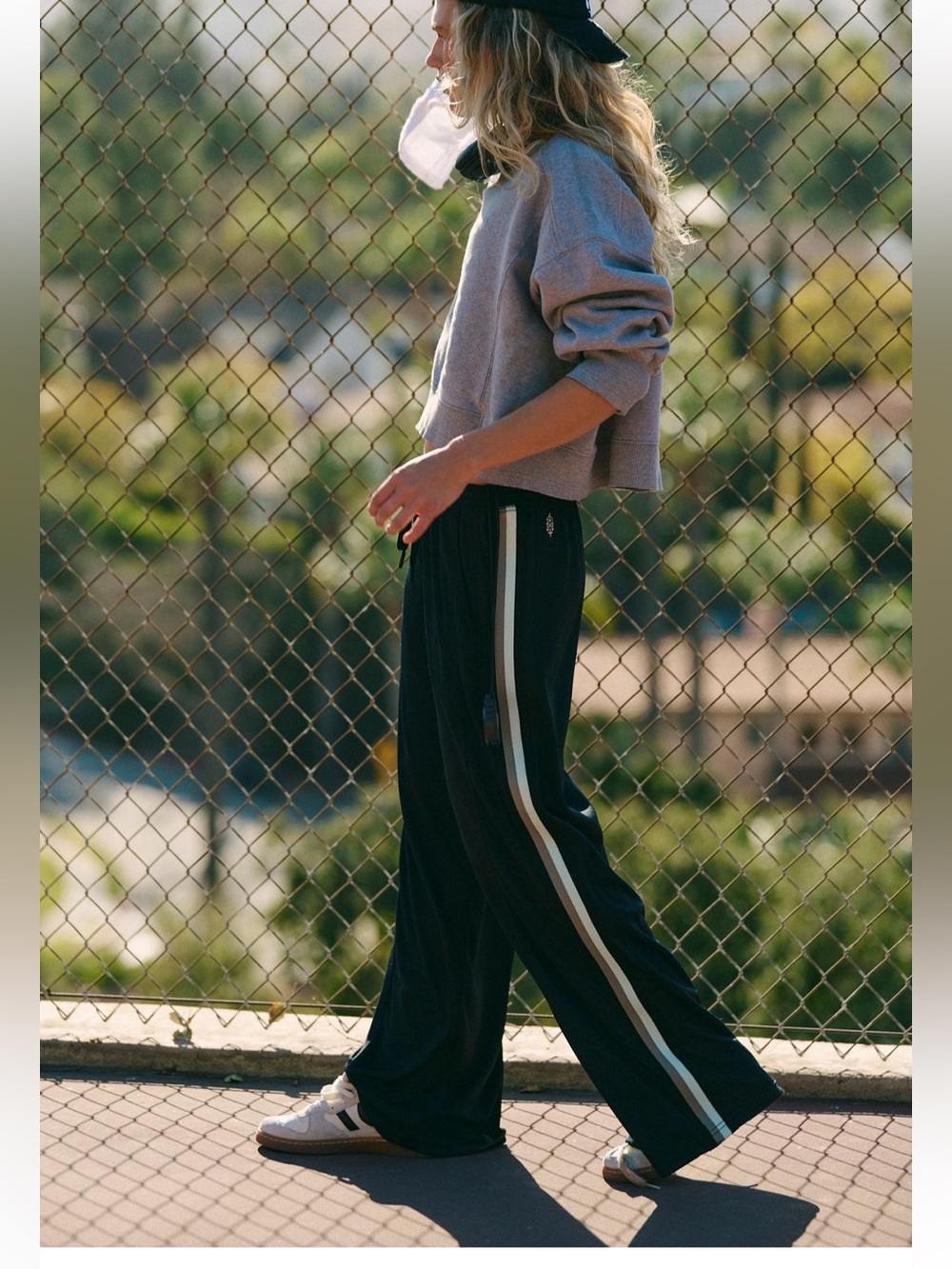 Free People One on One Mesh Pants Athleisure Gym Stripe Track